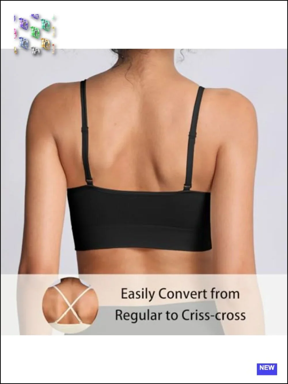 Ribbed Bralette with Support Wireless Seamless Sleep Bra No Pad
